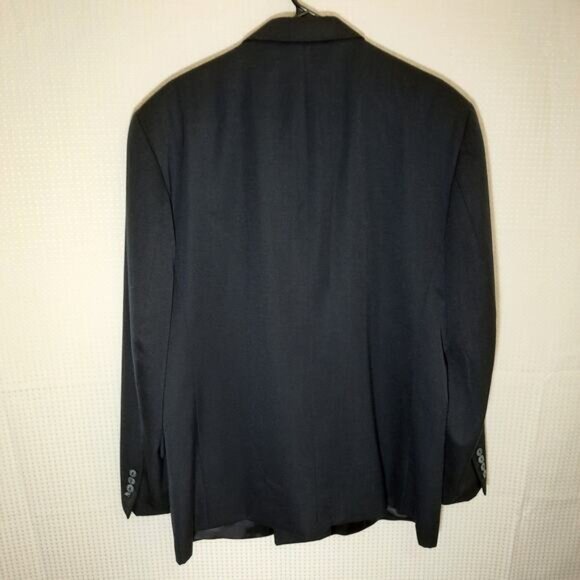 Andre Villard Paris 43R Men’s Blazer Black Wool Sport Coat Made in Poland - Picture 3 of 7